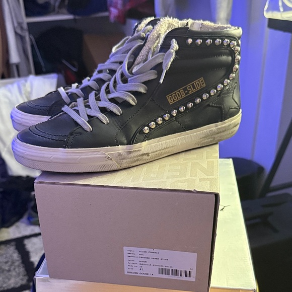 Golden Goose Black Sneakers with Silver studs NEVER WORN BRAND NEW!!! 1/2 off - Picture 1 of 2